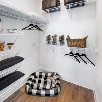 Spacious walk-in closets